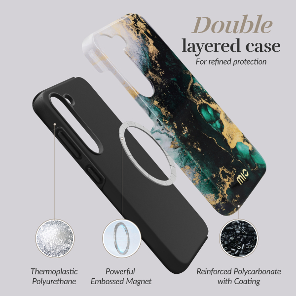 Mio By Mobilize Mio Green Marble Magsafe Compatible For Samsung S25+ 5G - Afbeelding 7
