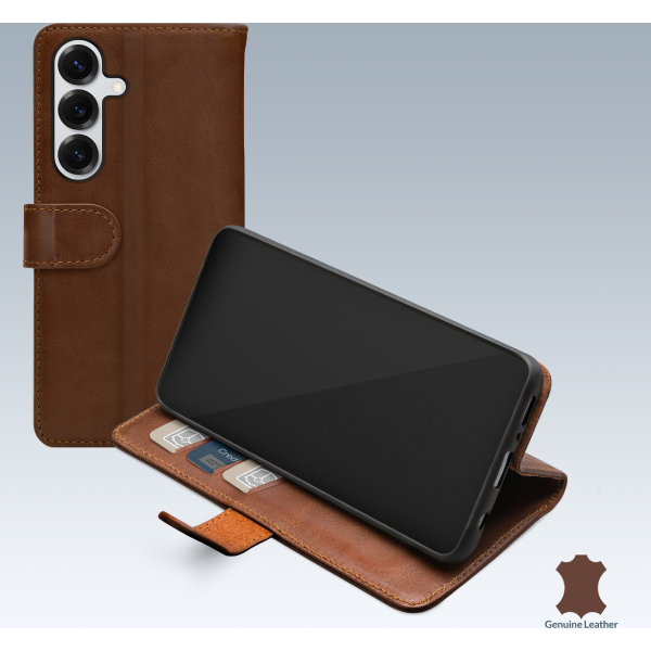 Mobilize Leather Wallet Samsung Galaxy S25 5G Brown