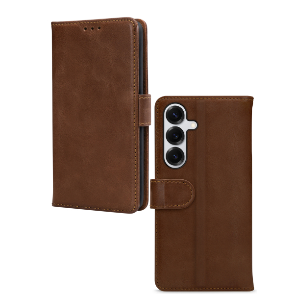 Mobilize Leather Wallet Samsung Galaxy S25 5G Brown - Afbeelding 2