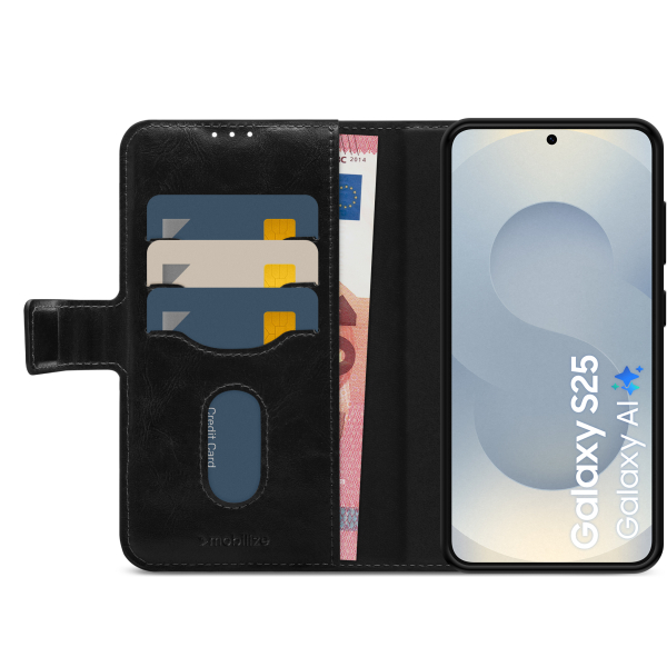 Mobilize 2In1 Magsafe Compatible Gelly Wallet Case Samsung Galaxy S25 5G Black - Afbeelding 3