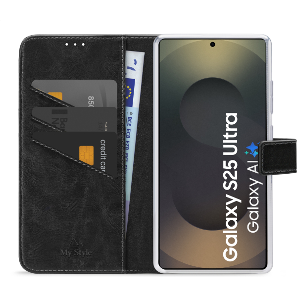 My Style Flex Wallet For Samsung Galaxy S25 Ultra 5G Black - Afbeelding 3