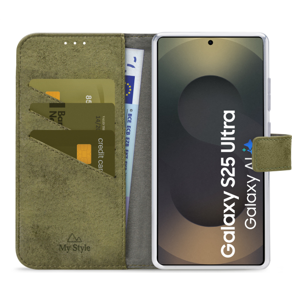 My Style Flex Wallet For Samsung Galaxy S25 Ultra 5G Olive - Afbeelding 3