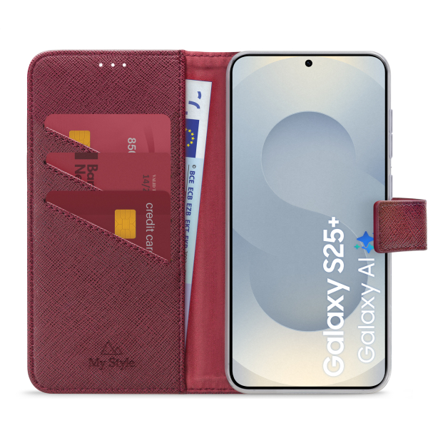 My Style Flex Wallet For Samsung Galaxy S25+ 5G Bordeaux - Afbeelding 3