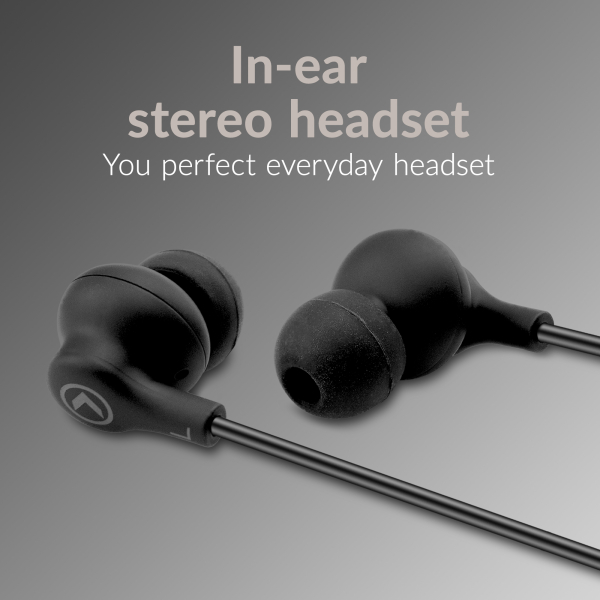 Mobilize In-Ear Stereo Headset With Remote 3.5Mm Black - Afbeelding 2