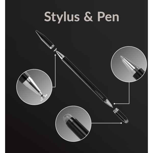 Mobilize High Sensitive 2In1 Capacitive Stylus Pen Black - Afbeelding 2