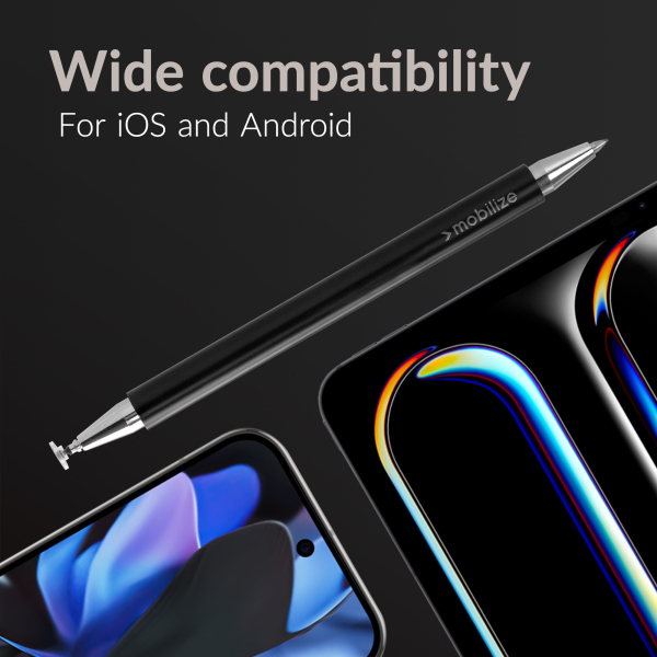 Mobilize High Sensitive 2In1 Capacitive Stylus Pen Black - Afbeelding 3