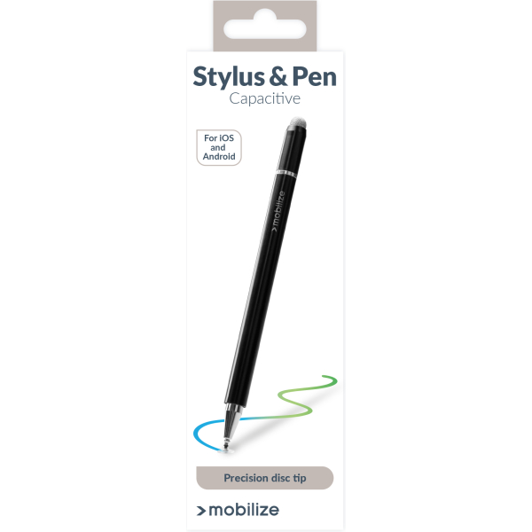 Mobilize High Sensitive 2In1 Capacitive Stylus Pen Black - Afbeelding 8