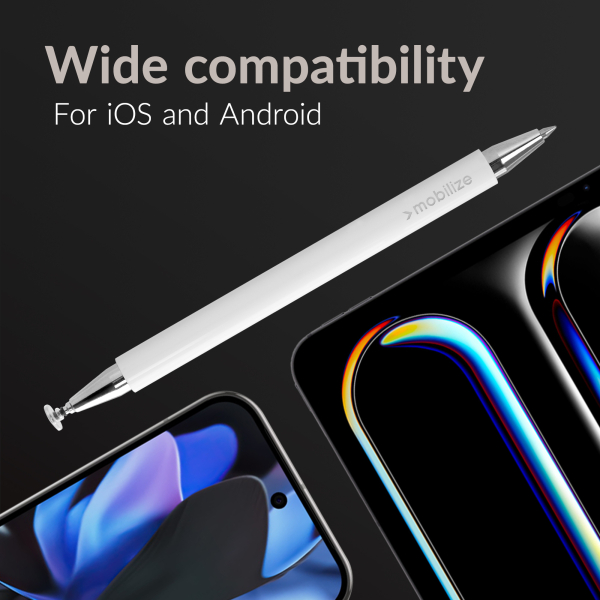 Mobilize High Sensitive 2In1 Capacitive Stylus Pen White - Afbeelding 3