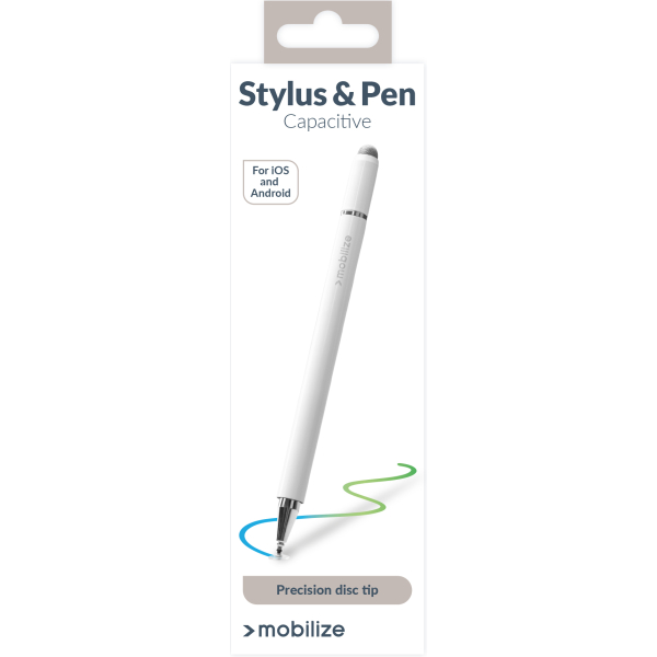 Mobilize High Sensitive 2In1 Capacitive Stylus Pen White - Afbeelding 8