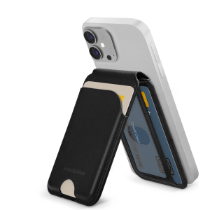 Mobilize Magsafe Compatible Magnet Card Holder With Stand Function Black