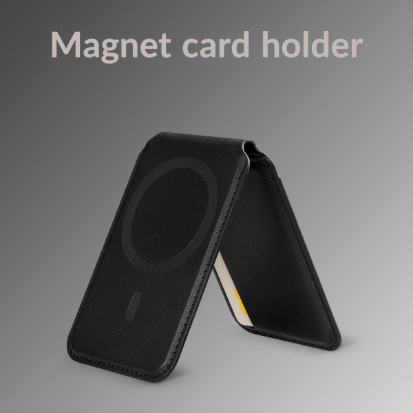 Mobilize Magsafe Compatible Magnet Card Holder With Stand Function Black - Afbeelding 2