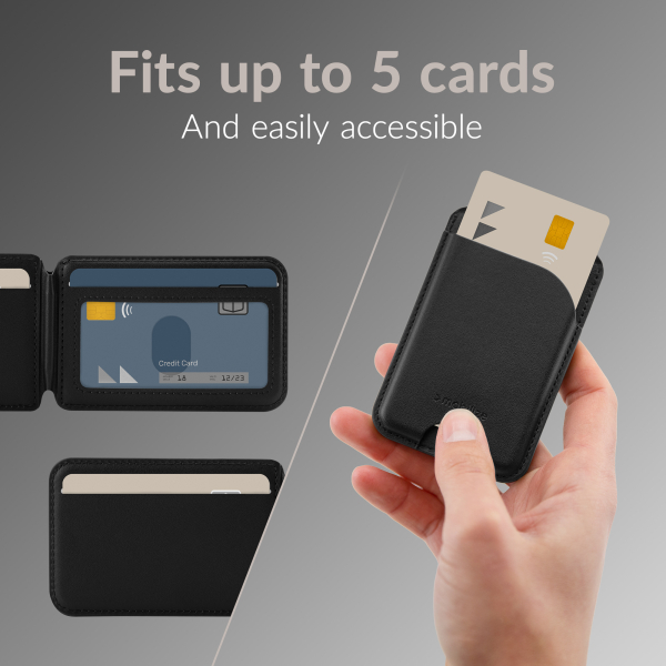 Mobilize Magsafe Compatible Magnet Card Holder With Stand Function Black - Afbeelding 4