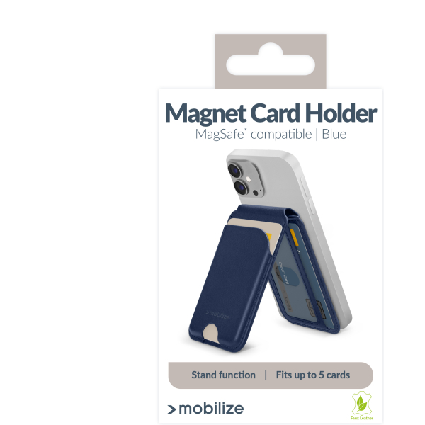 Mobilize Magsafe Compatible Magnet Card Holder With Stand Function Blue - Afbeelding 10