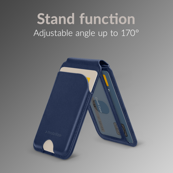 Mobilize Magsafe Compatible Magnet Card Holder With Stand Function Blue - Afbeelding 5