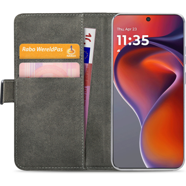 Mobilize Classic Gelly Wallet Book Case Motorola Moto G15/G15 Power Black - Afbeelding 4