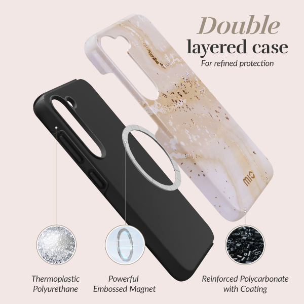 Mio By Mobilize Mio Gold Marble Magsafe Compatible For Samsung A26 5G - Afbeelding 7