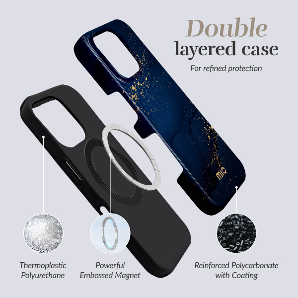 Mio By Mobilize Mio Midnight Sparkle Magsafe Compatible For Iphone 16 Pro Max - Afbeelding 6