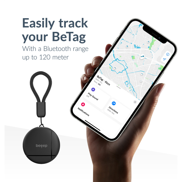 Beeep Betag Find My Tracker Black & Keychain Black - 1 Pack - Afbeelding 5