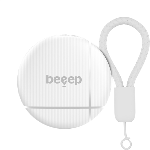Beeep Betag Find My Tracker White & Keychain White - 1 Pack - Afbeelding 2