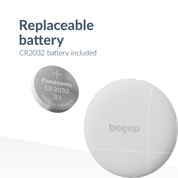 Beeep Betag Find My Tracker White & Keychain White - 1 Pack - Afbeelding 8