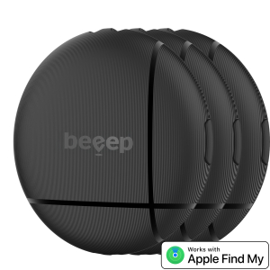 Beeep Betag Find My Tracker Black & Keychain Black - 3 Pack