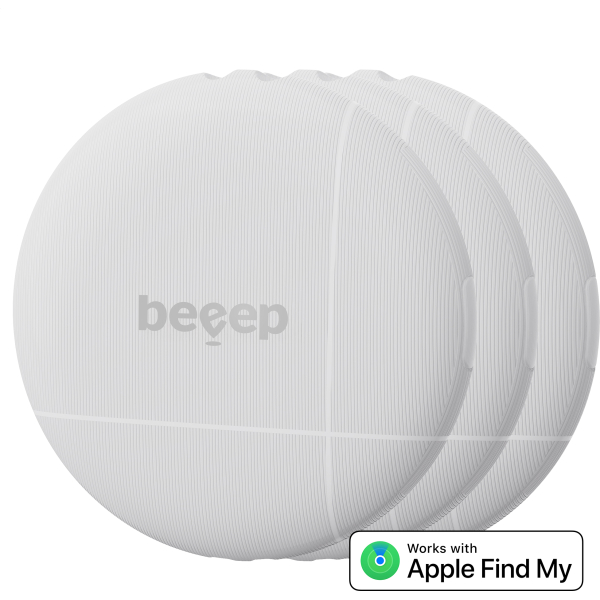 Beeep Betag Find My Tracker White & Keychain White - 3 Pack