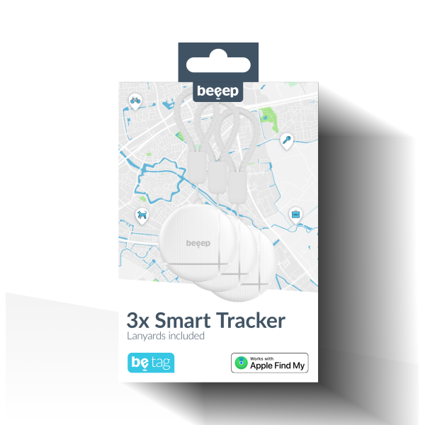 Beeep Betag Find My Tracker White & Keychain White - 3 Pack - Afbeelding 10