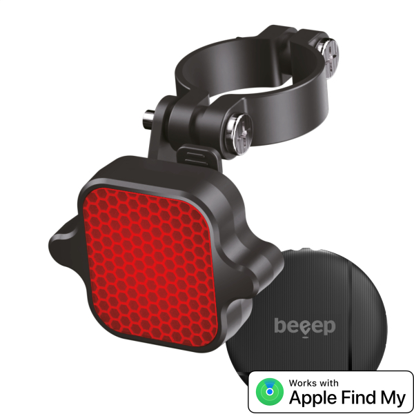 Beeep Betag Find My Tracker Black & Taillight Reflector