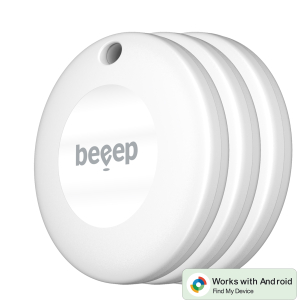 Beeep Betag Android Tracker White & Keychain White - 3 Pack