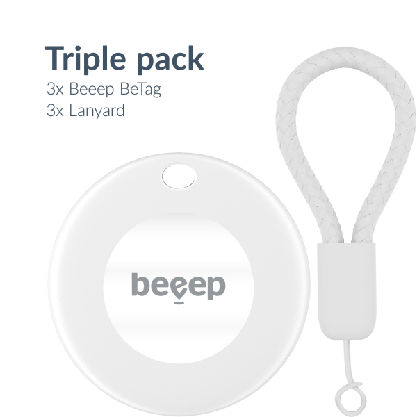 Beeep Betag Android Tracker White & Keychain White - 3 Pack - Afbeelding 2