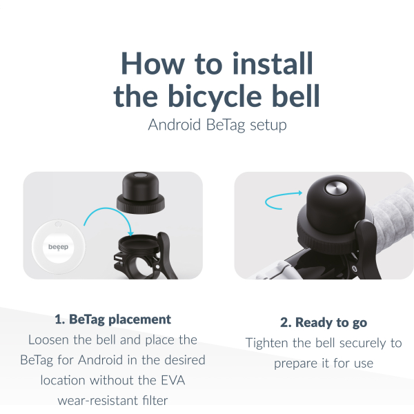 Beeep Betag Android Tracker Black & Bicycle Bell - Afbeelding 10
