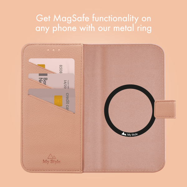 My Style Universal Magsafe Compatible Wallet - Soft Pink 4.7" (Without Case) - Afbeelding 3