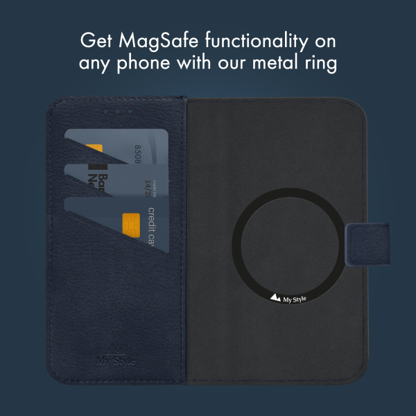My Style Universal Magsafe Compatible Wallet - Midnight Blue 6.7" (Without Case) - Afbeelding 3