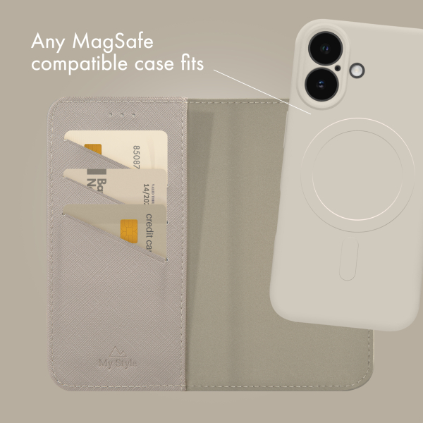 My Style Universal Magsafe Compatible Wallet - Warm Grey 6.7" (Without Case) - Afbeelding 4