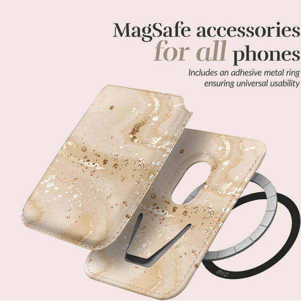 Mio By Mobilize Mio Gold Marble Magsafe Compatible Card Holder - Afbeelding 5