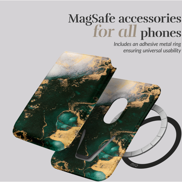Mio By Mobilize Mio Green Marble Magsafe Compatible Card Holder - Afbeelding 5