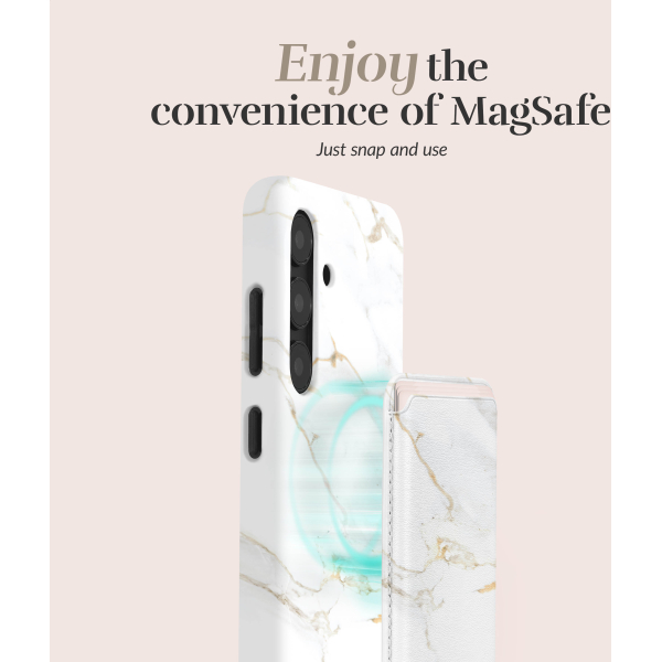 Mio By Mobilize Mio White Marble Magsafe Compatible Card Holder - Afbeelding 2