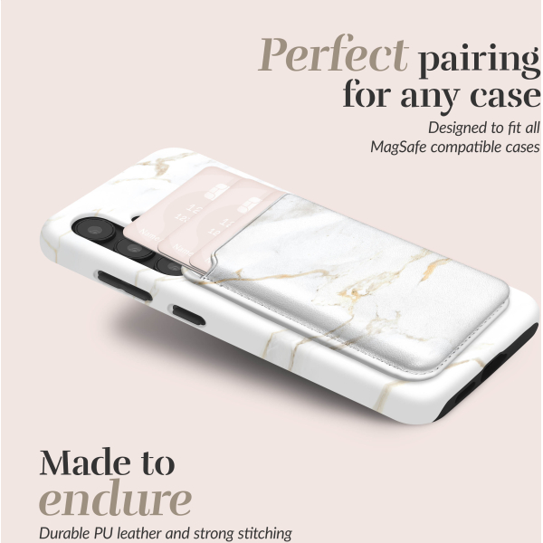 Mio By Mobilize Mio White Marble Magsafe Compatible Card Holder - Afbeelding 3