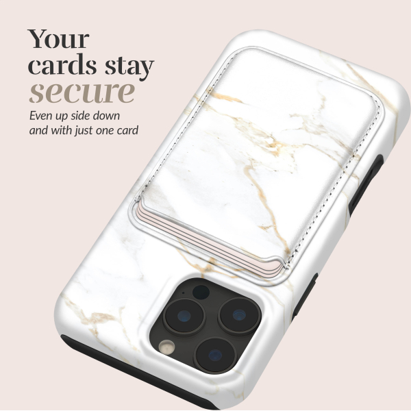 Mio By Mobilize Mio White Marble Magsafe Compatible Card Holder - Afbeelding 4