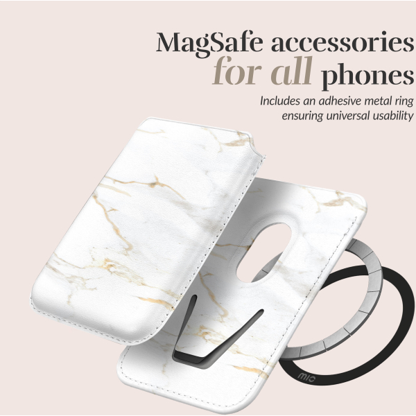 Mio By Mobilize Mio White Marble Magsafe Compatible Card Holder - Afbeelding 5