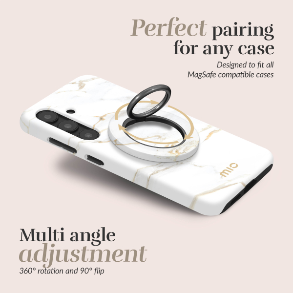 Mio By Mobilize Mio White Marble Magsafe Compatible Ring Holder - Afbeelding 3