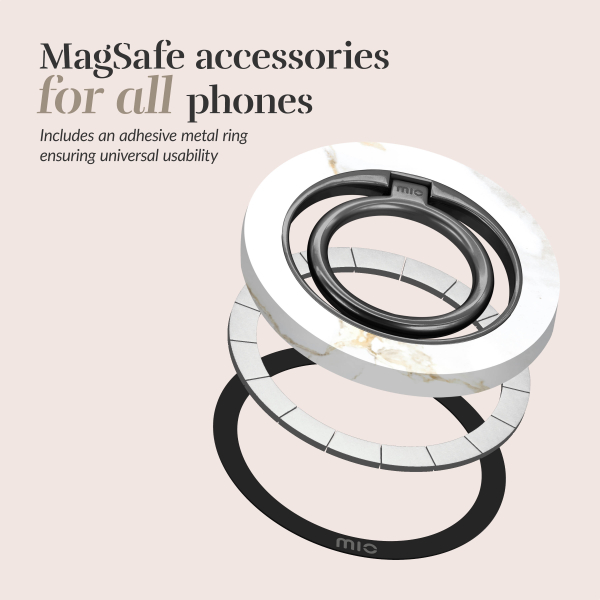 Mio By Mobilize Mio White Marble Magsafe Compatible Ring Holder - Afbeelding 5