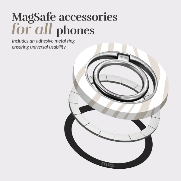 Mio By Mobilize Mio Sandy Zebra Magsafe Compatible Ring Holder - Afbeelding 5