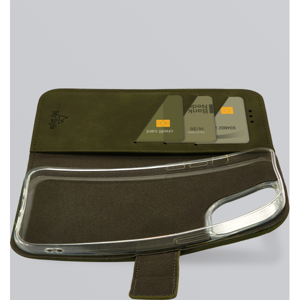 My Style Flex Wallet For Apple Iphone 16E Forest Green - Afbeelding 3