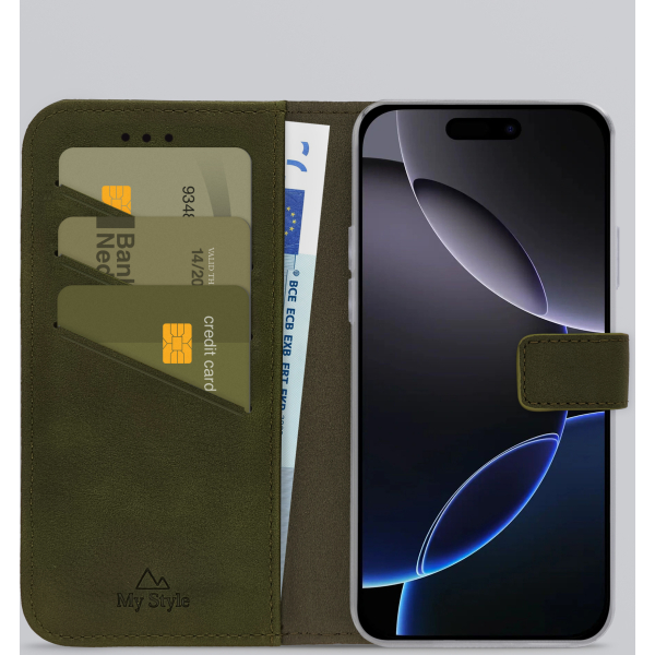My Style Flex Wallet For Apple Iphone 16 Pro Max Forest Green - Afbeelding 2