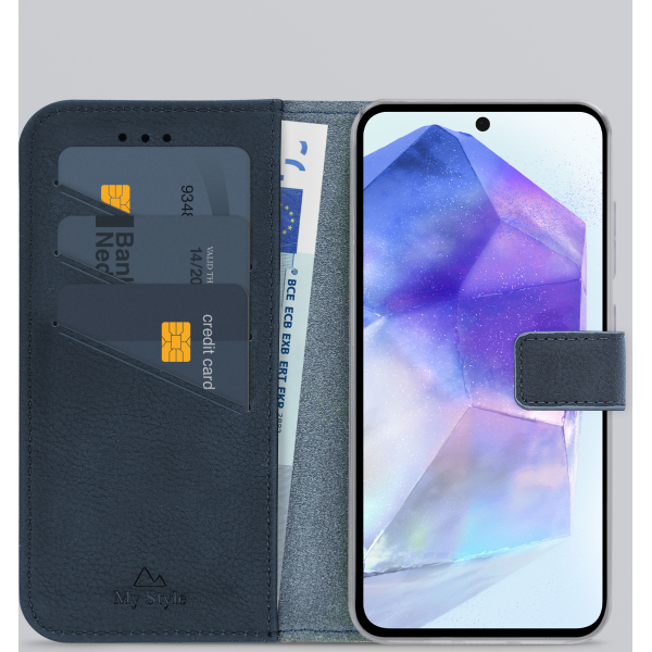 My Style Flex Wallet For Samsung Galaxy A55 5G Royal Blue - Afbeelding 2