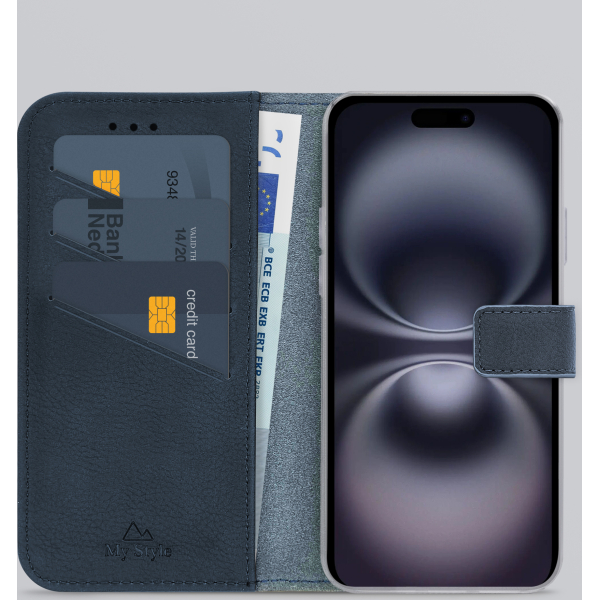 My Style Flex Wallet For Apple Iphone 16 Royal Blue - Afbeelding 2