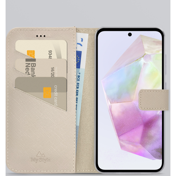 My Style Flex Wallet For Samsung Galaxy A35 5G Warm Taupe - Afbeelding 2