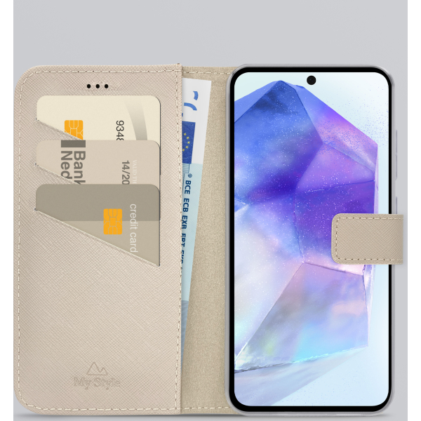 My Style Flex Wallet For Samsung Galaxy A55 5G Warm Taupe - Afbeelding 2