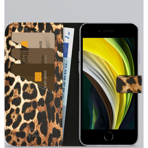 My Style Flex Wallet For Apple Iphone 6/6S/7/8/Se (2020/2022) Wild Leopard - Afbeelding 2